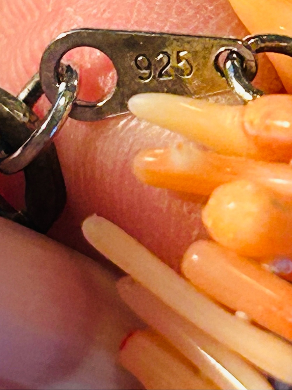 Real Coral Handcrafted Pink/ Necklace - Picture 3 of 3